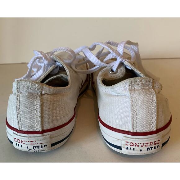 Converse All Star white lace up sneakers Youth size 3 - Picture 3 of 10